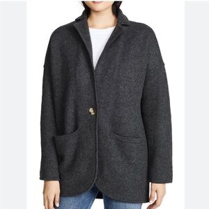 Madewell Saville Wool Sweater Blazer Jacket Coat Gray XXS